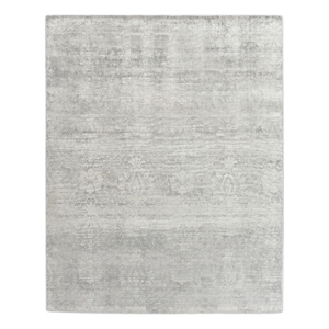 Koda Handloomed Bamboo Silk Blue/Gray 8'x10' Area Rug