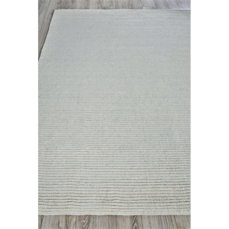 Kaza Handloomed New Zealand Wool Ivory 2'x3' Area Rug