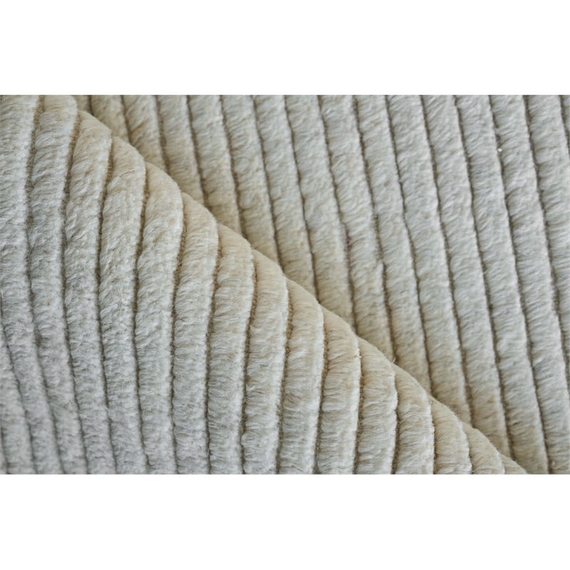 Kaza Handloomed New Zealand Wool Ivory 2'x3' Area Rug