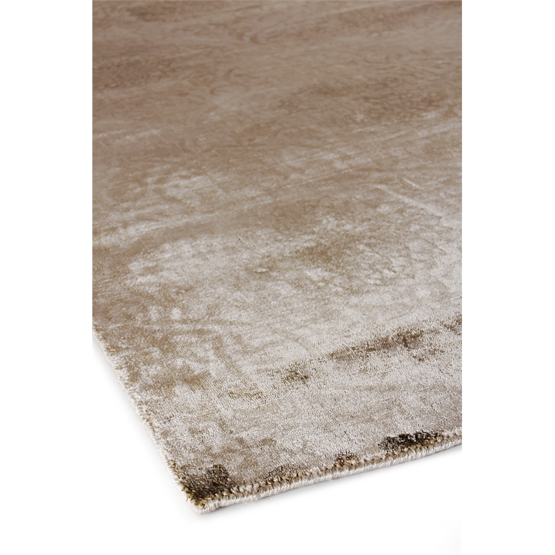 Koda Handloomed Bamboo Silk Stone 10'x14' Area Rug