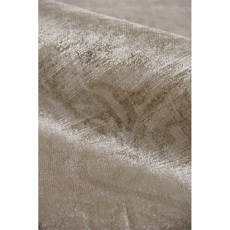 Koda Handloomed Bamboo Silk Stone 10'x14' Area Rug