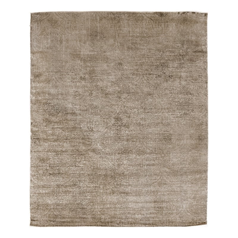 Koda Handloomed Bamboo Silk Stone 10'x14' Area Rug