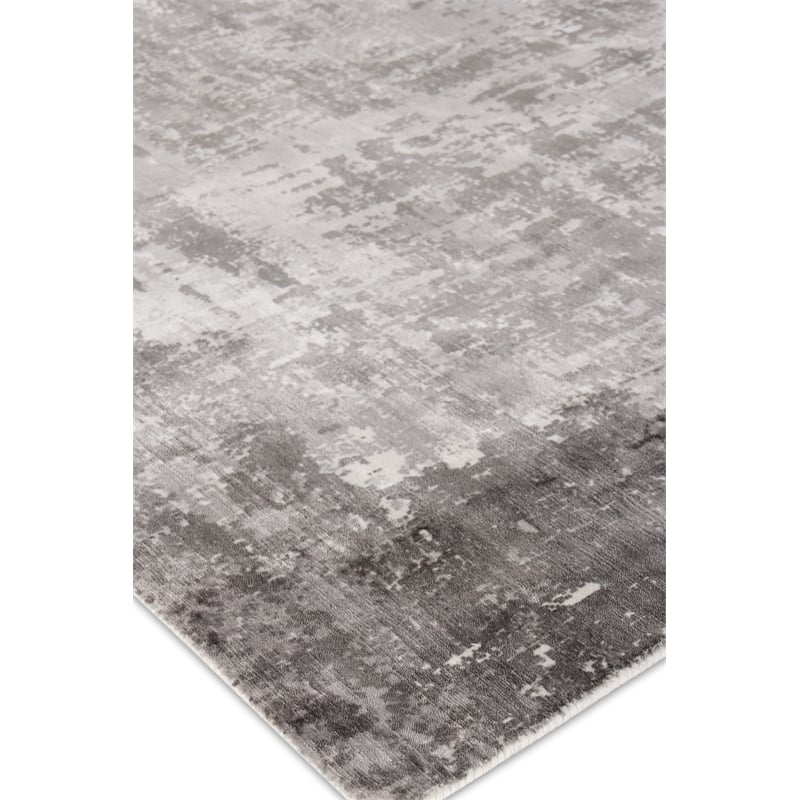 Koda Handloomed Bamboo Silk Gray/Ivory 12'x15' Area Rug
