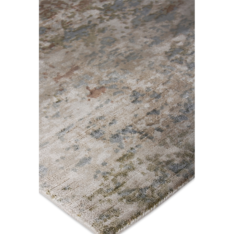 Koda Handloomed Bamboo Silk Brown/Ivory 8'x10' Area Rug