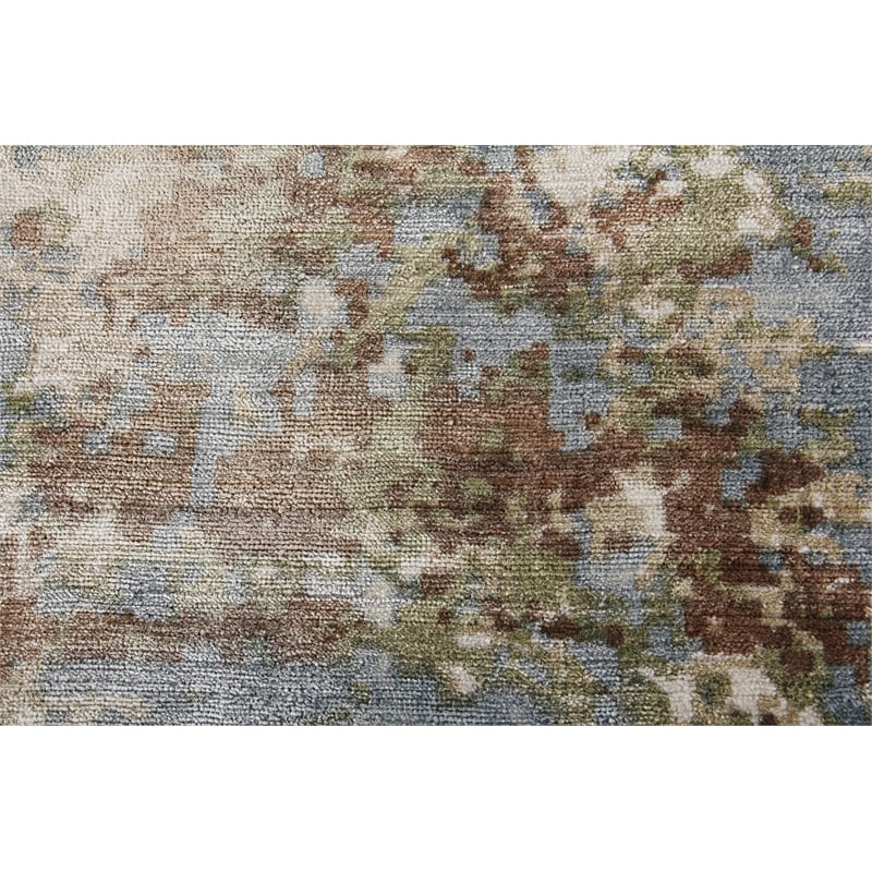 Koda Handloomed Bamboo Silk Brown/Ivory 8'x10' Area Rug