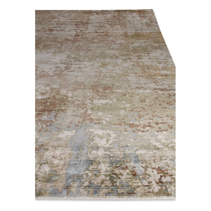 Koda Handloomed Bamboo Silk Brown/Ivory 8'x10' Area Rug
