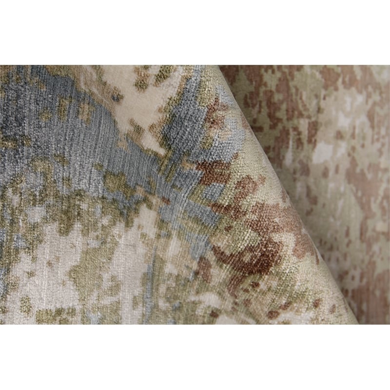 Koda Handloomed Bamboo Silk Brown/Ivory 8'x10' Area Rug