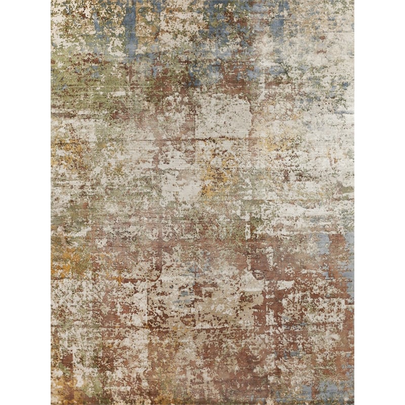 Koda Handloomed Bamboo Silk Brown/Ivory 8'x10' Area Rug