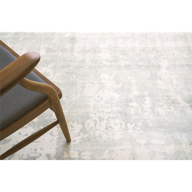 Koda Handloomed Bamboo Silk Gray 9'x12' Area Rug