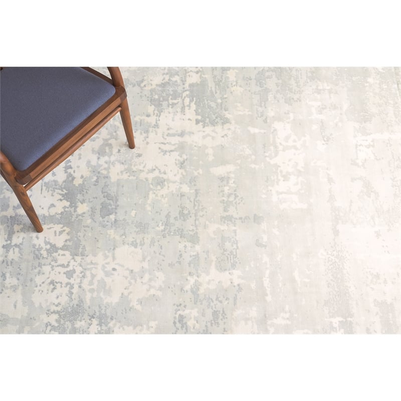Koda Handloomed Bamboo Silk Gray 9'x12' Area Rug