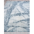 Kyoto Handloomed Wool/Bamboo Silk Silver/Blue 4'x6' Area Rug