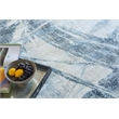 Kyoto Handloomed Wool/Bamboo Silk Silver/Blue 4'x6' Area Rug