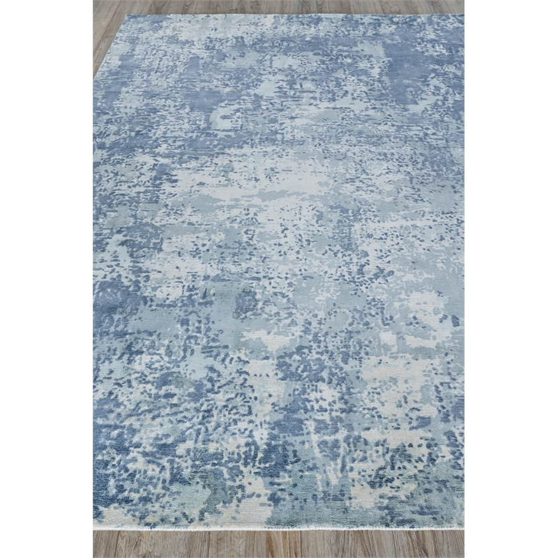 Laguna Handloomed Wool/Bamboo Silk Blue/Multi 5'x8' Area Rug