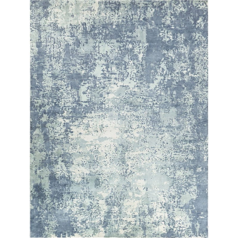 Laguna Handloomed Wool/Bamboo Silk Blue/Multi 5'x8' Area Rug