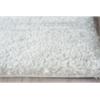 Luxe Shag Power Loom Polyester/Microfiber Ivory 4'x6' Area Rug