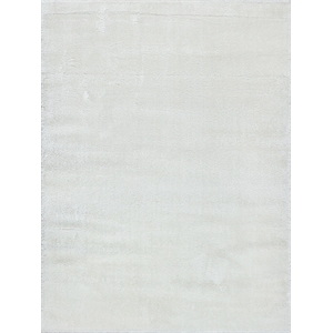 Luxe Shag Power Loom Polyester/Microfiber Ivory 4'x6' Area Rug