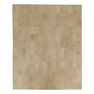 Leather Suede Hand-Tufted Leather Hide Beige 5'x8' Area Rug