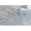 Legacy Power Loom Acrylic/Viscose Ivory/Blue 8'x10' Area Rug