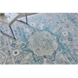Legacy Power Loom Acrylic/Viscose Blue/Ivory 8'x10' Area Rug