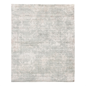 Lillian Handloomed Wool/Bamboo Silk Gray/Rose 14'x18' Area Rug