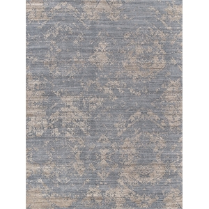 Lillian Handloomed Wool/Bamboo Silk Navy/Brown 14'x18' Area Rug