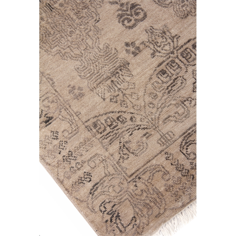Lisbon Hand-Knotted Bamboo Silk Ivory 9'x12' Area Rug