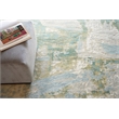 Luxury Laureno Hand-Knotted Bamboo Silk Ivory/Green 8'x10' Area Rug