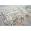 Luxury Laureno Hand-Knotted Bamboo Silk Ivory/Gray 9'x12' Area Rug