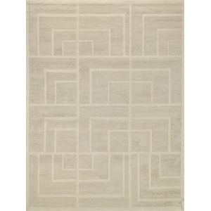 Maddox Hand-Tufted New Zealand Wool Light Beige/Ivory 6'x9' Area Rug