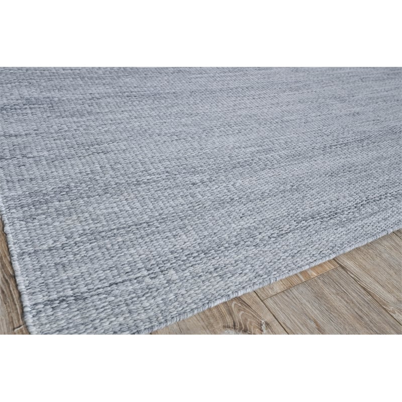 Loro Flatweave Pet Light Silver 6'x9' Area Rug