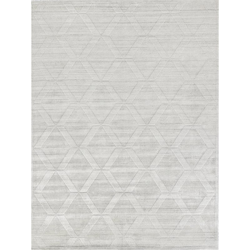 Lotus Hand-Tufted Wool/Bamboo Silk Ivory 10'x14' Area Rug