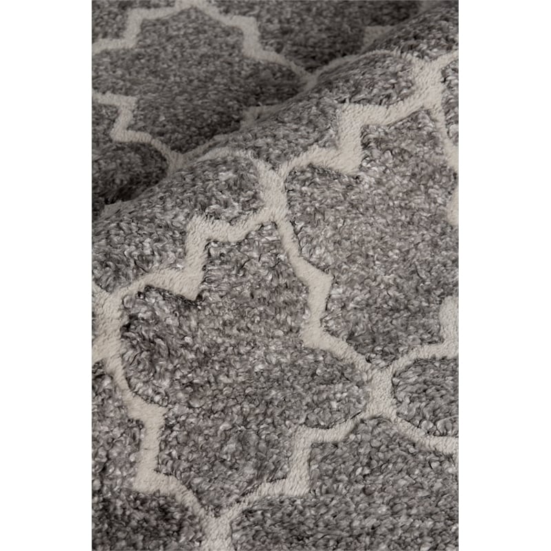 Lux Look Hand-Knotted Bamboo Silk Gray 10'x14' Area Rug