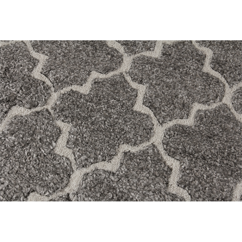 Lux Look Hand-Knotted Bamboo Silk Gray 10'x14' Area Rug