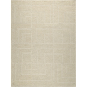 Maddox Hand-Tufted New Zealand Wool Ivory 4'x6' Area Rug