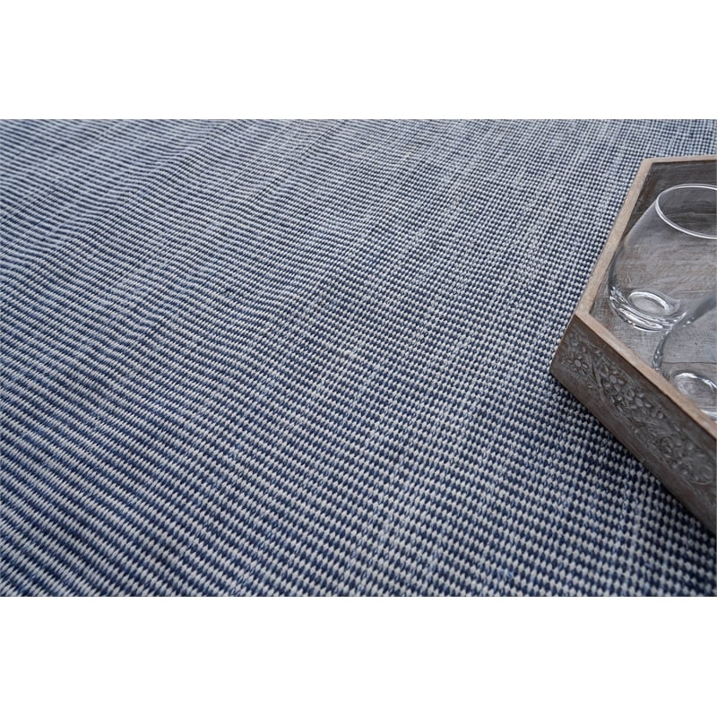 Lenzi Flatweave Pet Blue 10'x14' Area Rug