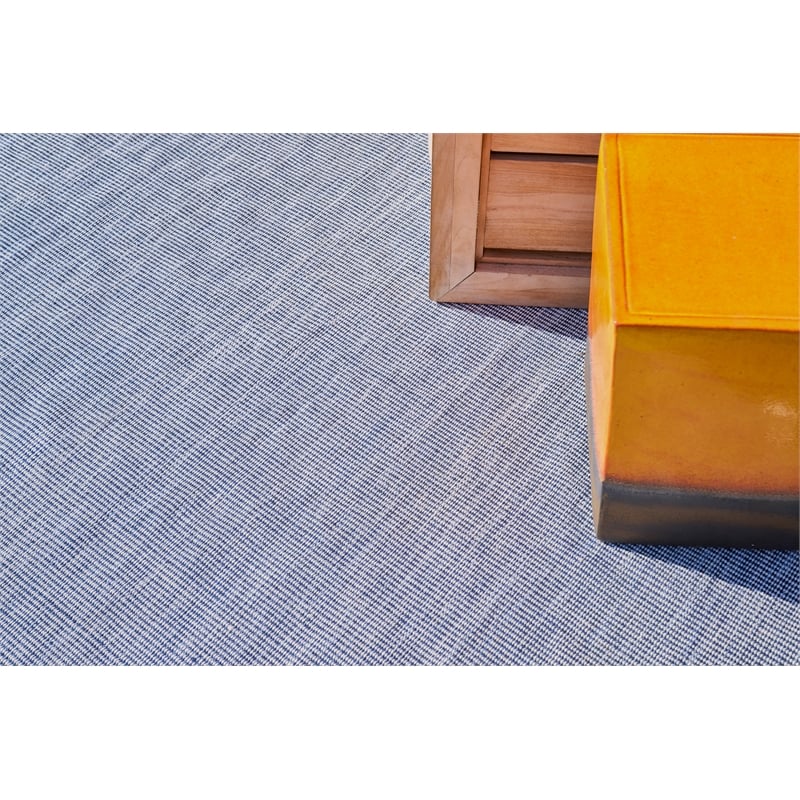 Lenzi Flatweave Pet Blue 10'x14' Area Rug