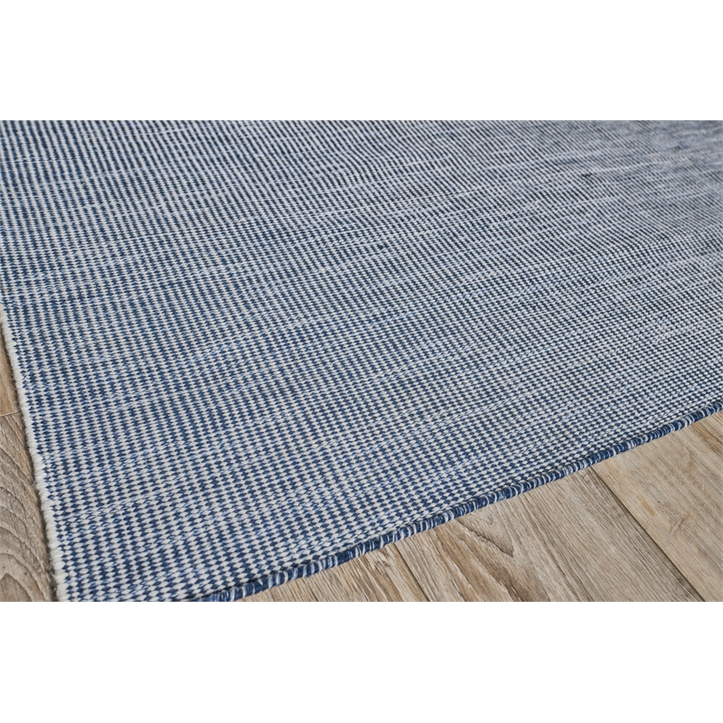 Lenzi Flatweave Pet Blue 14'x18' Area Rug