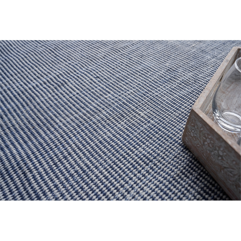 Lenzi Flatweave Pet Blue 14'x18' Area Rug