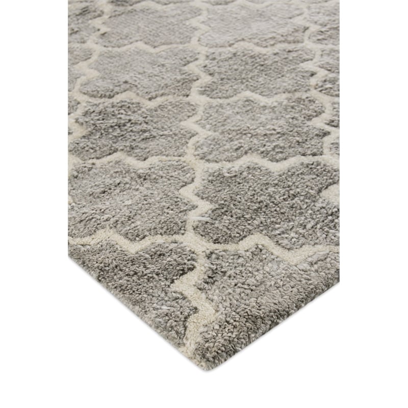 Lux Look Hand-Knotted Bamboo Silk Silver 12'x15' Area Rug