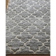 Lux Look Hand-Knotted Bamboo Silk Silver 12'x15' Area Rug