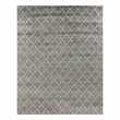 Lux Look Hand-Knotted Bamboo Silk Silver 12'x15' Area Rug