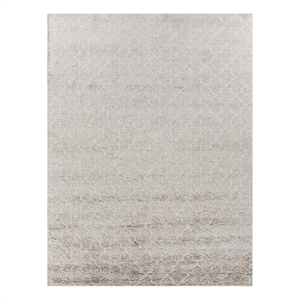 Lux Look Hand-Knotted Bamboo Silk Beige 8'x10' Area Rug