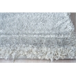 Luxe Shag Power Loom Polyester/Microfiber Silver 10'x14' Area Rug