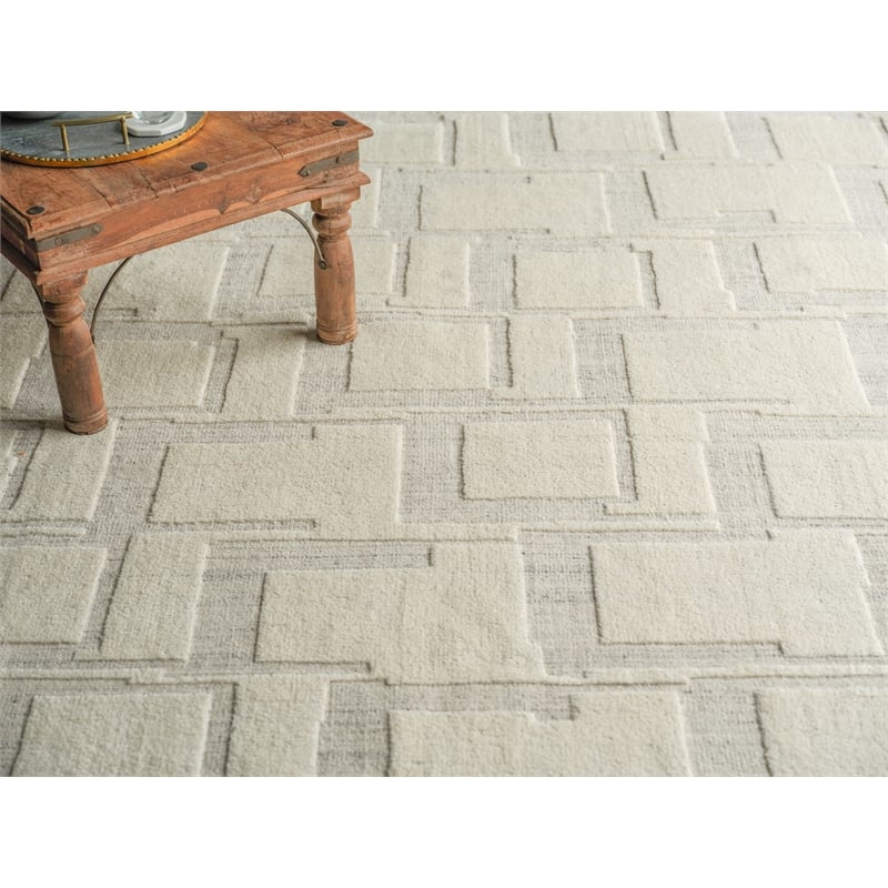 Malmo Hand-Knotted New Zealand Wool Ivory/Beige/Taupe 15'x20' Area Rug
