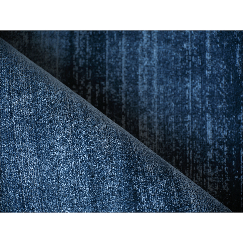 Martelli Modern Handloomed Silky Nylon Navy 4'x6' Area Rug