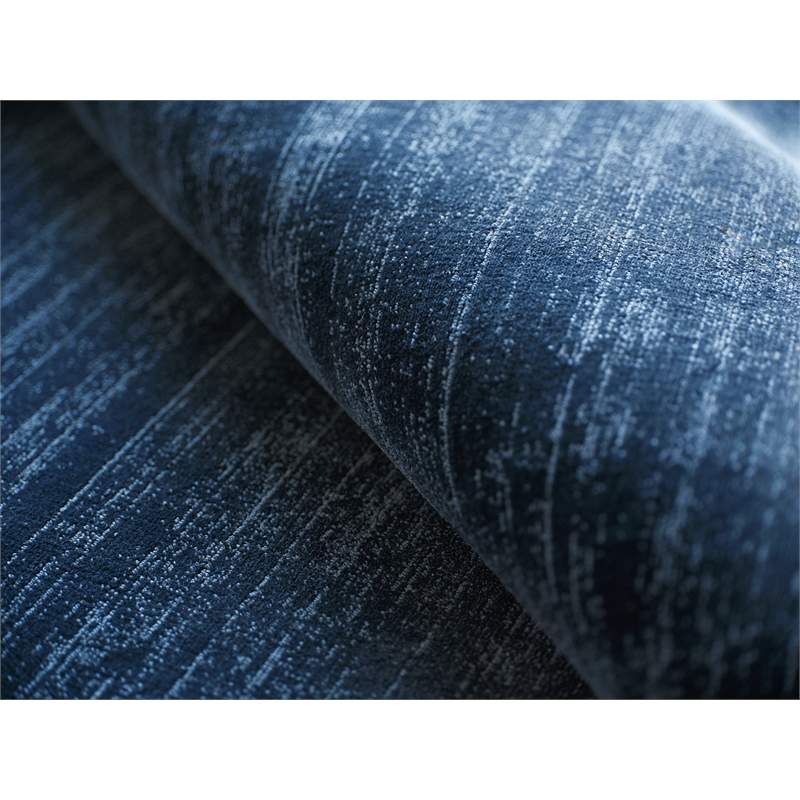 Martelli Modern Handloomed Silky Nylon Navy 4'x6' Area Rug