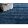 Martelli Modern Handloomed Silky Nylon Navy 4'x6' Area Rug