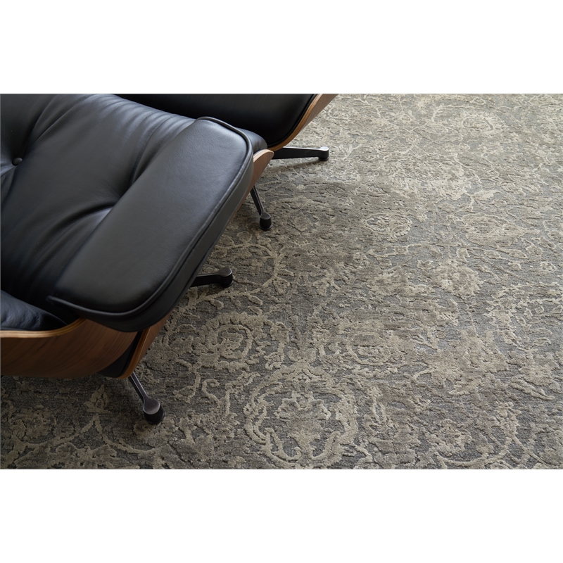Meena Hand-Knotted Wool/Silk Beige/Brown 10'x14' Area Rug