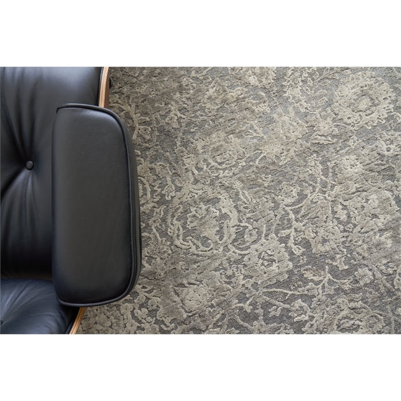 Meena Hand-Knotted Wool/Silk Beige/Brown 12'x15' Area Rug