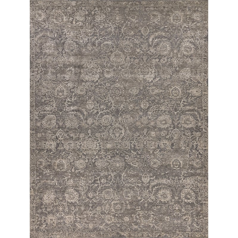 Meena Hand-Knotted Wool/Silk Beige/Brown 12'x15' Area Rug